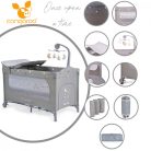 Cangaroo Once upon a time 3 multifunkciós utazóágy - szürke 