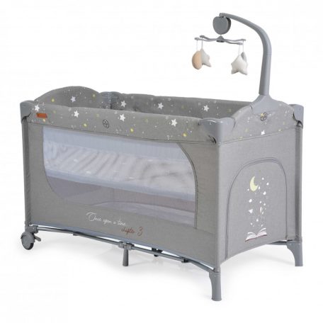Cangaroo Once upon a time 3 multifunkciós utazóágy - szürke 