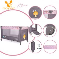 Cangaroo Africa 1 szintes utazóágy - rózsaszín