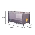 Cangaroo Africa 1 szintes utazóágy - szürke