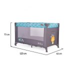 Cangaroo Africa 1 szintes utazóágy - türkiz 