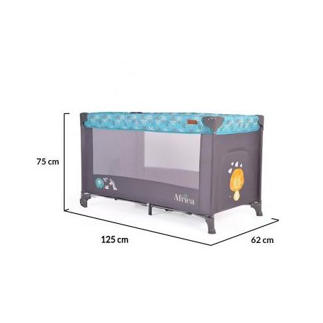 Cangaroo Africa 1 szintes utazóágy - türkiz 