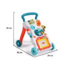 Moni Dreams járássegítő műanyag 2in1 - fehér/türkiz 