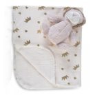 Cangaroo wellsoft takaró 90x75 cm plüss játékkal oroszlán 