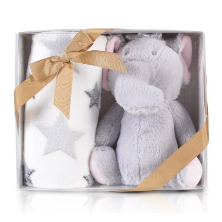 Cangaroo wellsoft takaró 90x75 cm plüss játékkal elefánt 