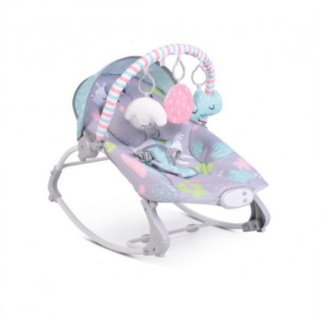 Moni Llama rezgő-zenélő pihenőszék - szürke/rózsaszín 