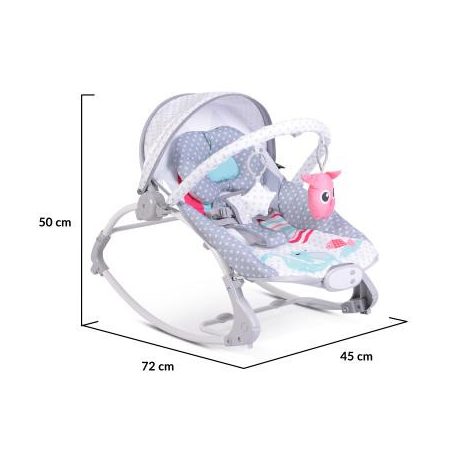 Moni Lovely Forest rezgő-zenélő pihenőszék - szürke 