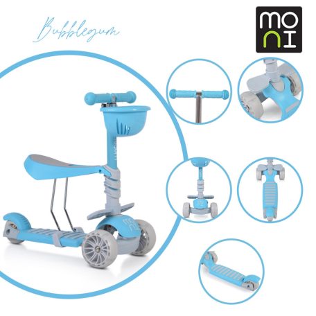 Moni Bubblegum 2IN1 ráülős roller - Kék