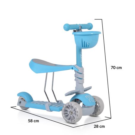 Moni Bubblegum 2IN1 ráülős roller - Kék