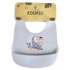 Cangaroo ROOIBOS szilikon előke zsebbel - szürke madár 