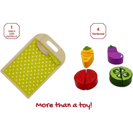 Tooky Toy Fa játék vágható zöldségek 10 db-os 