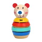 Tooky Toy Fa játék toronyépítő 11db-os Macis