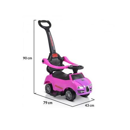 Moni Rider bébitaxi tolókarral 24 hó+ pink