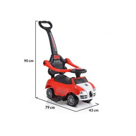Moni Rider bébitaxi tolókarral 24 hó+ red