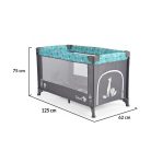 Cangaroo SAFARI 1 szintes utazóágy - türkiz