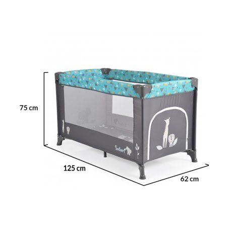 Cangaroo SAFARI 1 szintes utazóágy - türkiz