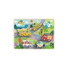 Tooky Toy Fa formaillesztős puzzle - Közlekedés