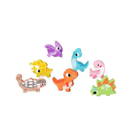 Tooky Toy Fa formaillesztős puzzle - Dinoszaurusz