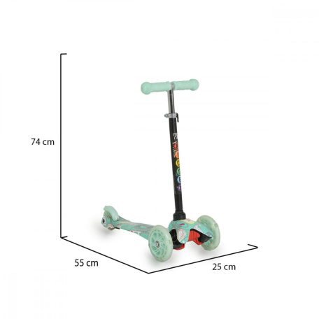 Moni Fidget 3 kerekű roller 3 év+ - menta