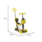 Moni Lollipop roller üléssel katicás sárga