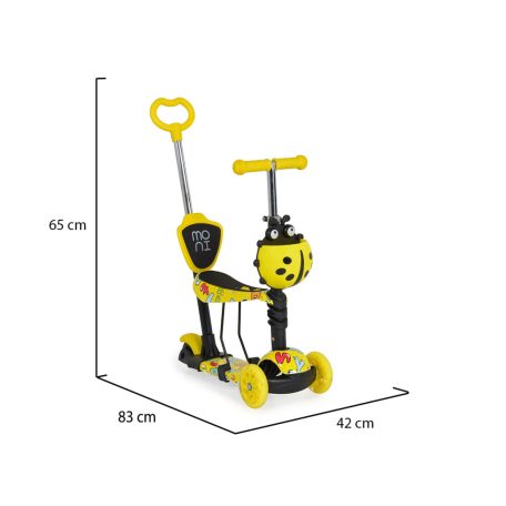 Moni Lollipop roller üléssel katicás sárga