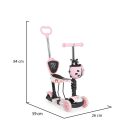 Moni Lollipop roller üléssel katicás rózsaszín 