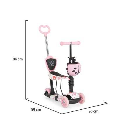 Moni Lollipop roller üléssel katicás rózsaszín 