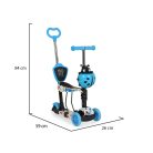 Moni Lollipop roller üléssel katicás kék 