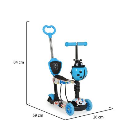 Moni Lollipop roller üléssel katicás kék 