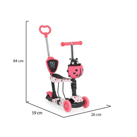 Moni Lollipop roller üléssel katicás piros