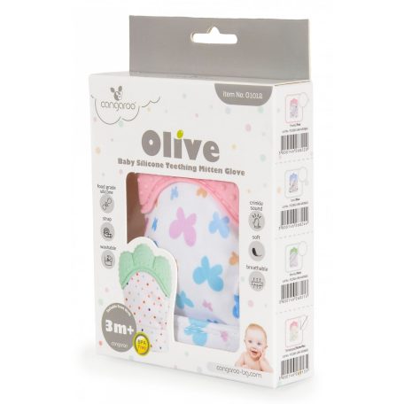 Cangaroo  Olive kesztyű rágóka - rózsaszín 