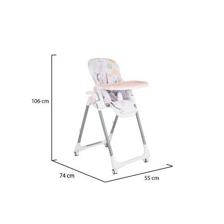 Moni Bueno multifunkciós etetőszék - pink