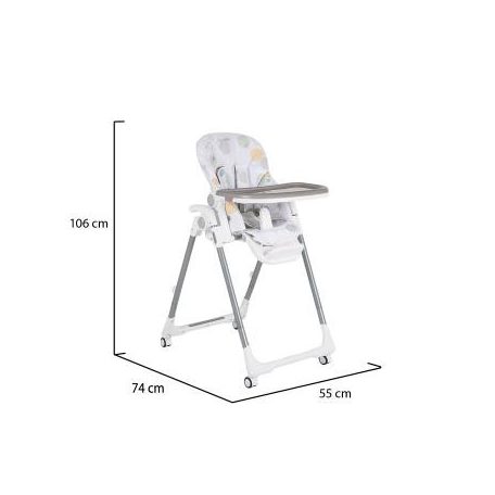 Moni Bueno multifunkciós etetőszék - szürke 