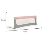 Cangaroo Bed rail leesésgátló 130x43,5 cm - rózsaszín/szürke 