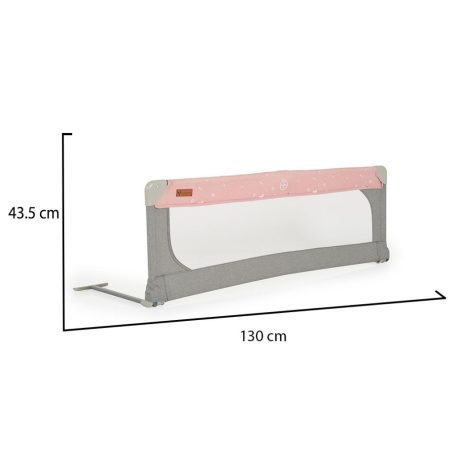 Cangaroo Bed rail leesésgátló 130x43,5 cm - rózsaszín/szürke 