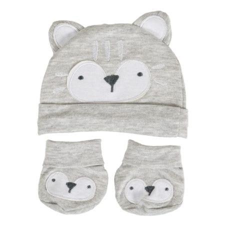 Cangaroo Rey pamut sapka és kiscipők 56-os - szürke 