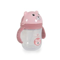   Cangaroo Training Cup with Straw Berry szívószálas pohár 240 ml 6hó+  rózsaszín 
