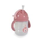 Cangaroo Training Cup with Straw Berry szívószálas pohár 240 ml 6hó+  rózsaszín 