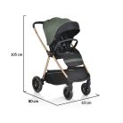 Cangaroo Hydra 3in1 babakocsi i-size hordozóval - Zöld