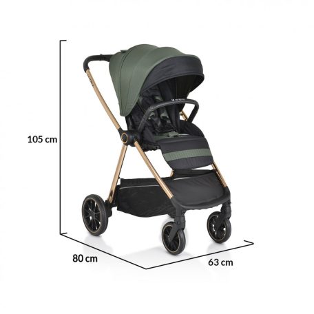 Cangaroo Hydra 3in1 babakocsi i-size hordozóval - Zöld