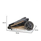 Cangaroo Hydra 3in1 babakocsi i-size hordozóval - Szürke