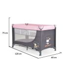 Moni Tommy 2 szintes utazóágy - rózsaszín