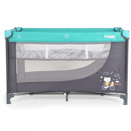 Moni Tommy 2 szintes utazóágy - türkiz 