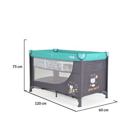 Moni Tommy 2 szintes utazóágy - türkiz 