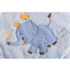 Cangaroo Manny kapucnis törölköző 76x76 cm - kék elefánt 