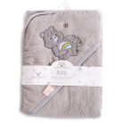 Cangaroo Manny kapucnis törölköző 76x76 cm - szürke maci 