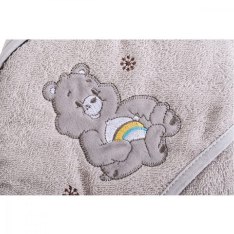Cangaroo Manny kapucnis törölköző 76x76 cm - szürke maci 
