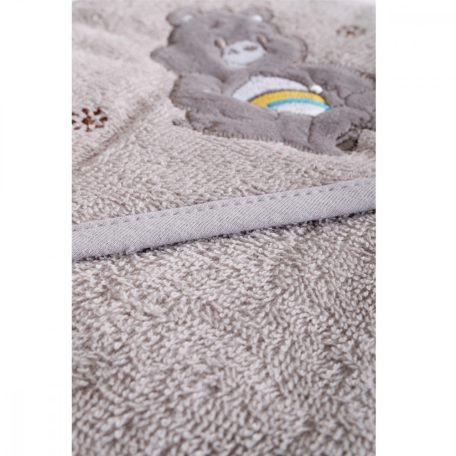 Cangaroo Manny kapucnis törölköző 76x76 cm - szürke maci 