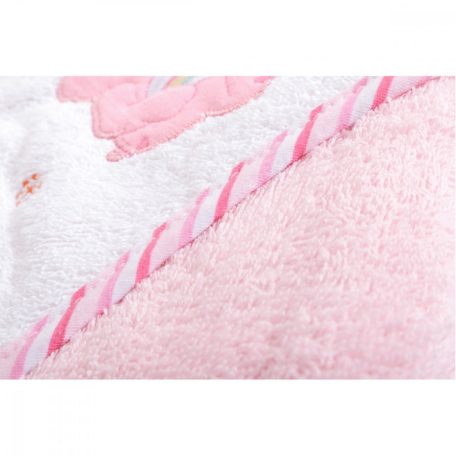 Cangaroo Manny kapucnis törölköző 76x76 cm - rózsaszín maci 