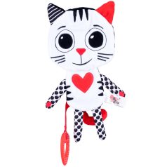 Bali Bazoo kontrasztos plüss játék rágókával - Cica 